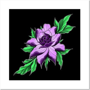 Purple Peony Flower Posters and Art